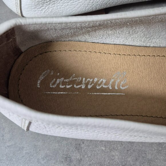 10 l'intervalle White Leather Buckle Loafers 41 - Picture 5 of 9